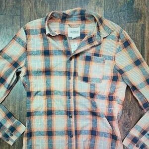UpWest Orange and Blue Plaid Button-Down Shirt